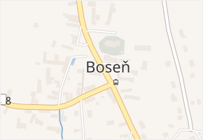 Boseň v obci Boseň - mapa části obce