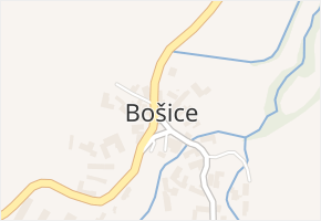 Bošice v obci Bošice - mapa části obce