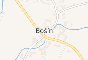 Bošín v obci Bošín - mapa části obce