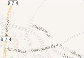 Absolonova v obci Boskovice - mapa ulice