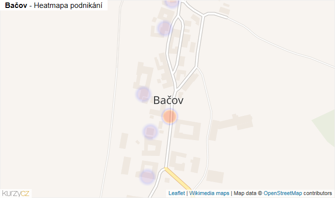 Mapa Bačov - Firmy v části obce.