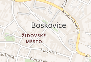 Boskovice v obci Boskovice - mapa části obce