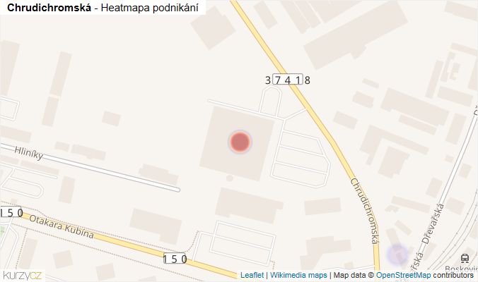 Mapa Chrudichromská - Firmy v ulici.
