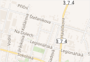 Družstevní v obci Boskovice - mapa ulice