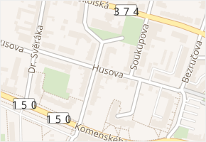 Husova v obci Boskovice - mapa ulice