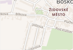 Joštova v obci Boskovice - mapa ulice