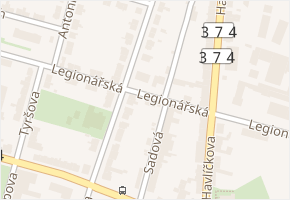 Legionářská v obci Boskovice - mapa ulice