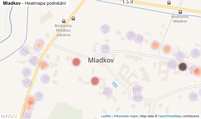 Mapa Mladkov - Firmy v části obce.