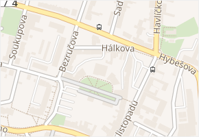 Růžové náměstí v obci Boskovice - mapa ulice