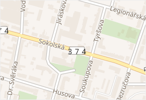 Sokolská v obci Boskovice - mapa ulice