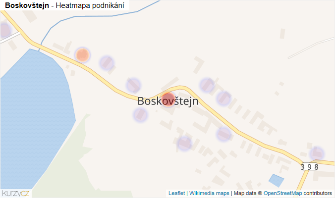 Mapa Boskovštejn - Firmy v části obce.