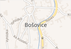 Bošovice v obci Bošovice - mapa části obce