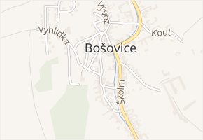 Ke Kostelu v obci Bošovice - mapa ulice