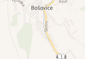Rybníček v obci Bošovice - mapa ulice