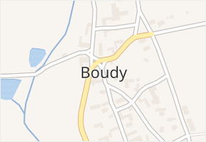 Boudy v obci Boudy - mapa části obce