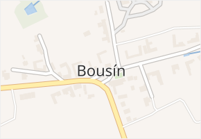 Bousín v obci Bousín - mapa části obce