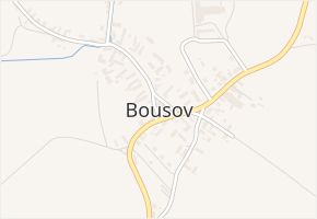 Bousov v obci Bousov - mapa části obce