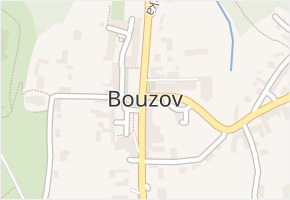 Bouzov v obci Bouzov - mapa části obce