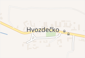 Hvozdečko v obci Bouzov - mapa části obce