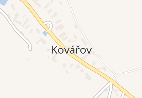 Kovářov v obci Bouzov - mapa části obce