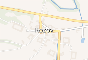 Kozov v obci Bouzov - mapa části obce