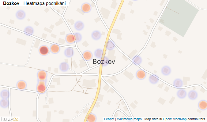 Mapa Bozkov - Firmy v části obce.