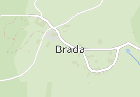 Brada v obci Brada-Rybníček - mapa části obce