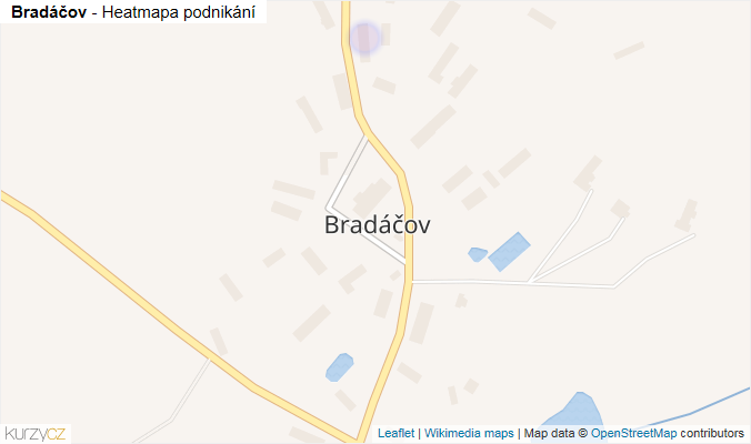 Mapa Bradáčov - Firmy v části obce.