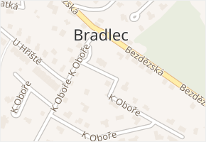 K Oboře v obci Bradlec - mapa ulice