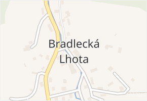 Bradlecká Lhota v obci Bradlecká Lhota - mapa části obce