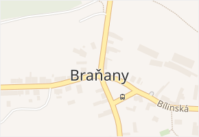 Braňany v obci Braňany - mapa části obce