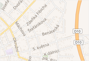 Benátecká v obci Brandýs nad Labem-Stará Boleslav - mapa ulice