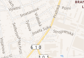 Josefa Suka v obci Brandýs nad Labem-Stará Boleslav - mapa ulice