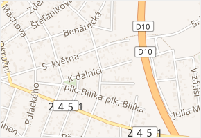 K dálnici v obci Brandýs nad Labem-Stará Boleslav - mapa ulice