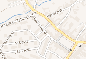 Karla Tájka v obci Brandýs nad Labem-Stará Boleslav - mapa ulice