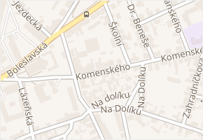 Komenského v obci Brandýs nad Labem-Stará Boleslav - mapa ulice