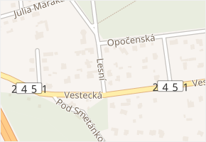 Lesní v obci Brandýs nad Labem-Stará Boleslav - mapa ulice