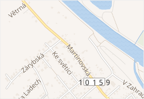 Martinovská v obci Brandýs nad Labem-Stará Boleslav - mapa ulice