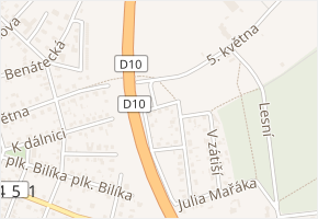 Na praporci v obci Brandýs nad Labem-Stará Boleslav - mapa ulice