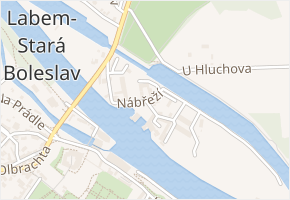 Nábřeží v obci Brandýs nad Labem-Stará Boleslav - mapa ulice
