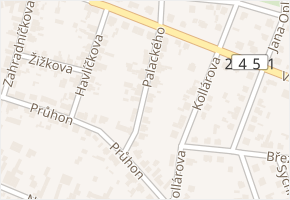 Palackého v obci Brandýs nad Labem-Stará Boleslav - mapa ulice