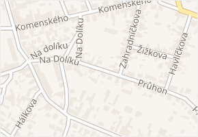 Průhon v obci Brandýs nad Labem-Stará Boleslav - mapa ulice