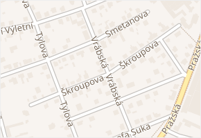 Škroupova v obci Brandýs nad Labem-Stará Boleslav - mapa ulice