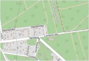 U pěšiny v obci Brandýs nad Labem-Stará Boleslav - mapa ulice