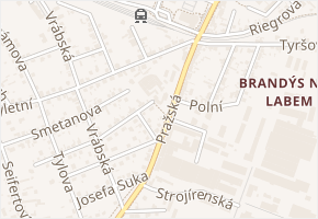 U planty v obci Brandýs nad Labem-Stará Boleslav - mapa ulice