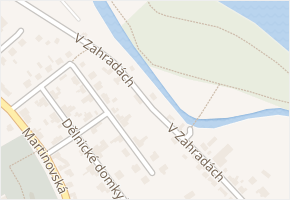 V zahradách v obci Brandýs nad Labem-Stará Boleslav - mapa ulice