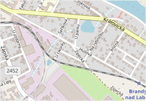 Zípecká v obci Brandýs nad Labem-Stará Boleslav - mapa ulice