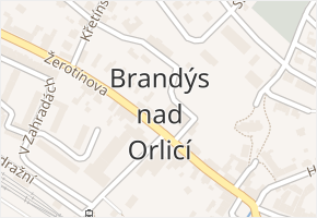 Brandýs nad Orlicí v obci Brandýs nad Orlicí - mapa části obce
