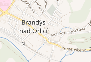 Kostelní v obci Brandýs nad Orlicí - mapa ulice