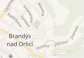 Na Výsluní IV v obci Brandýs nad Orlicí - mapa ulice